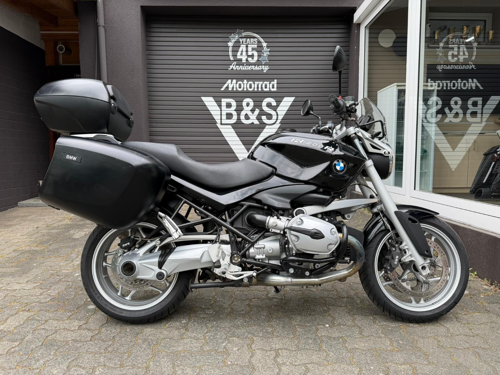 BMW R1200R ABS ESA Akrapovic 3 Koffer Insp. neu.