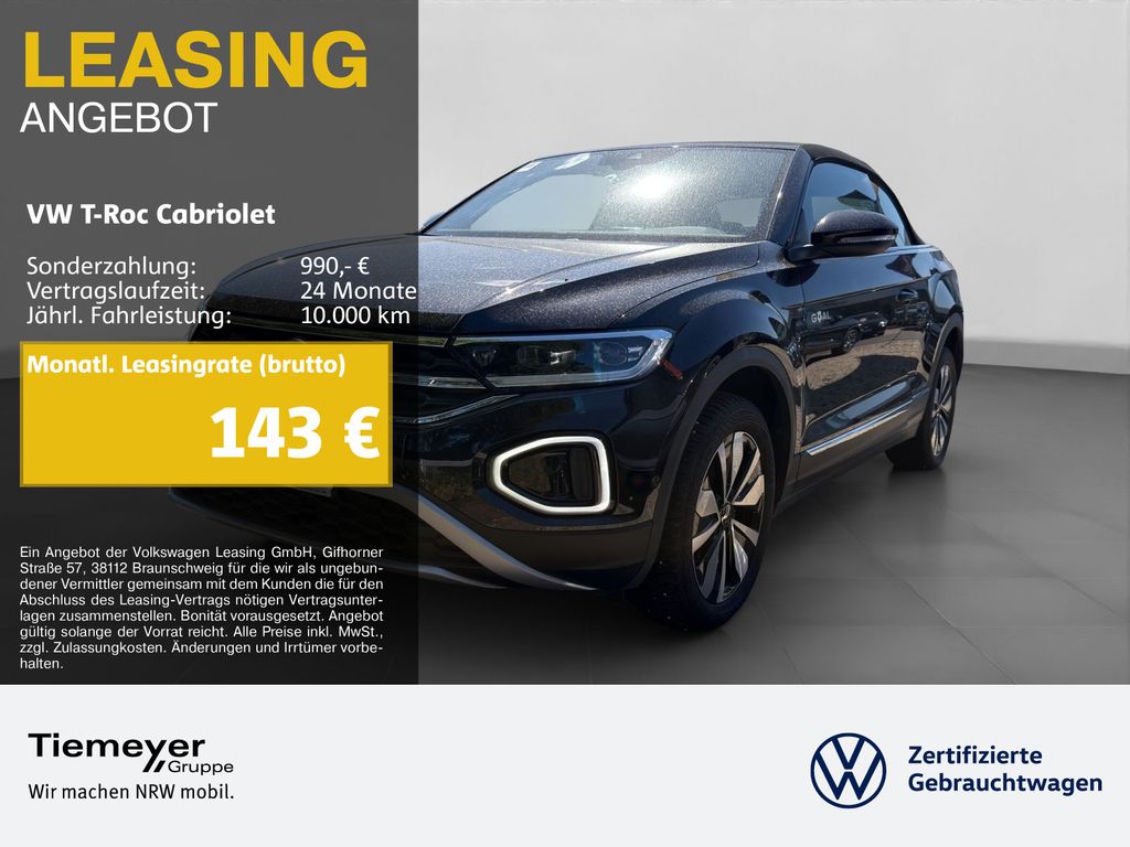 T-Roc Cabrio 1.0 TSI GOAL NAVI LED KAMERA APP-CO