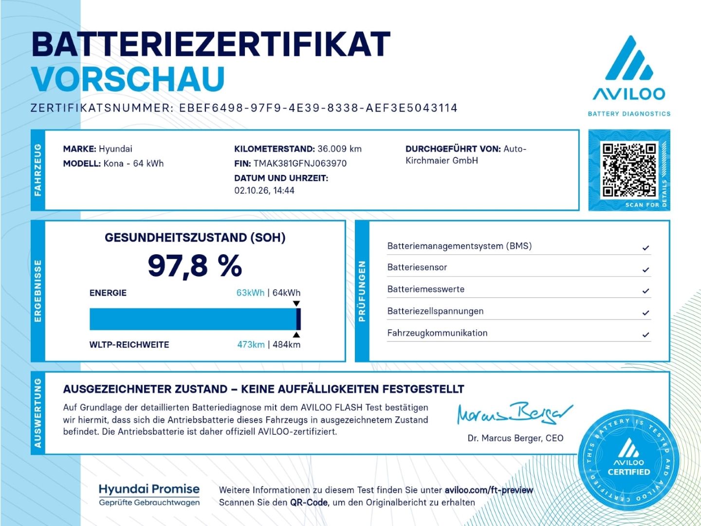 Hyundai KONA Elektro Trend 2WD 64kwh NAVI R-CAM SHZ LED imagem 2