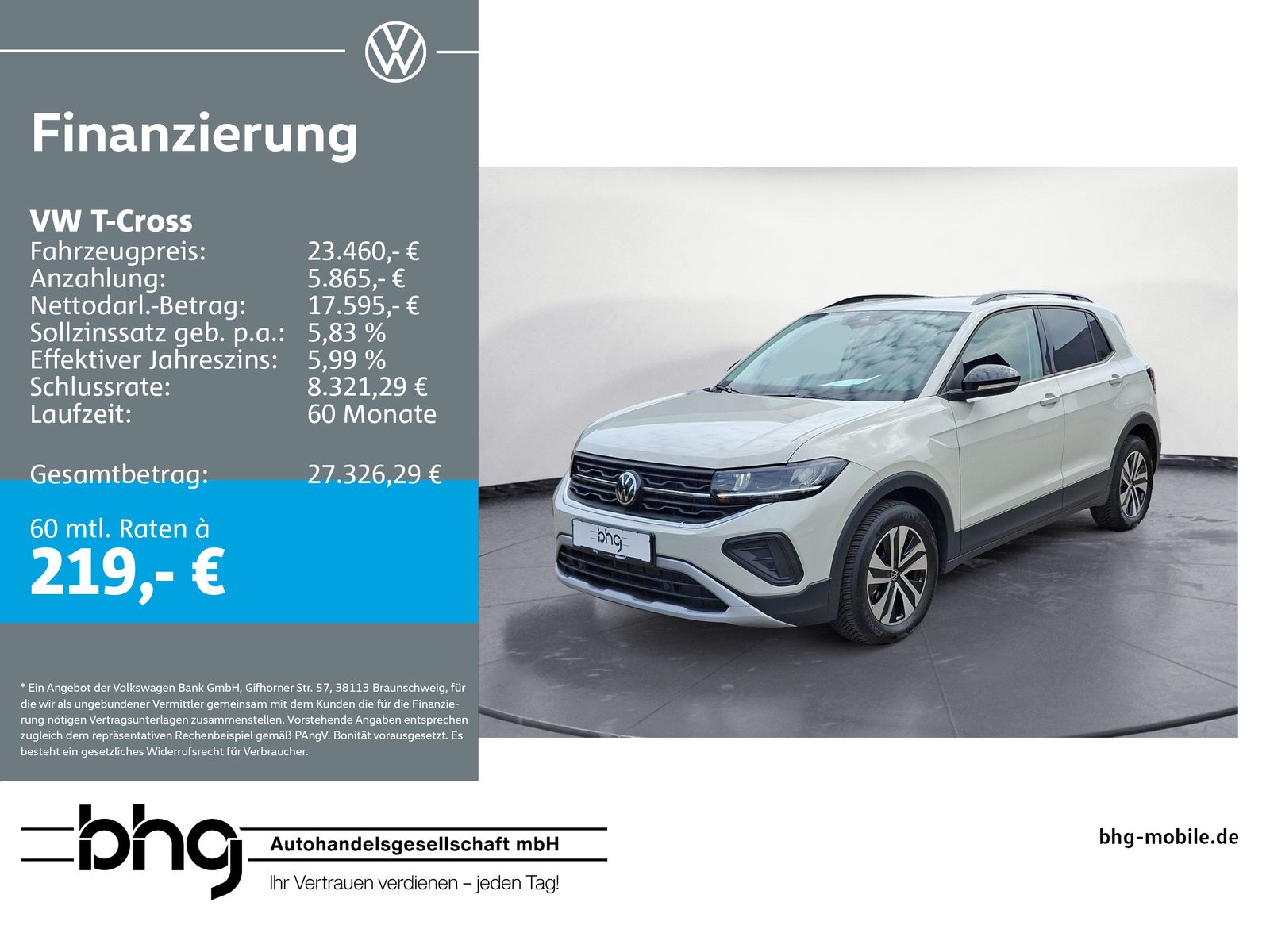 Volkswagen T-Cross 1.0 TSI LIFE