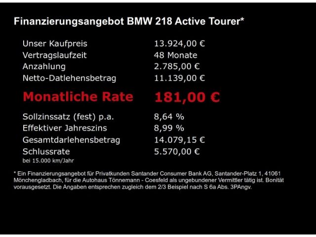 218 Active Tourer i AT+SPORTSITZE+LED-TAGFAHRLIC