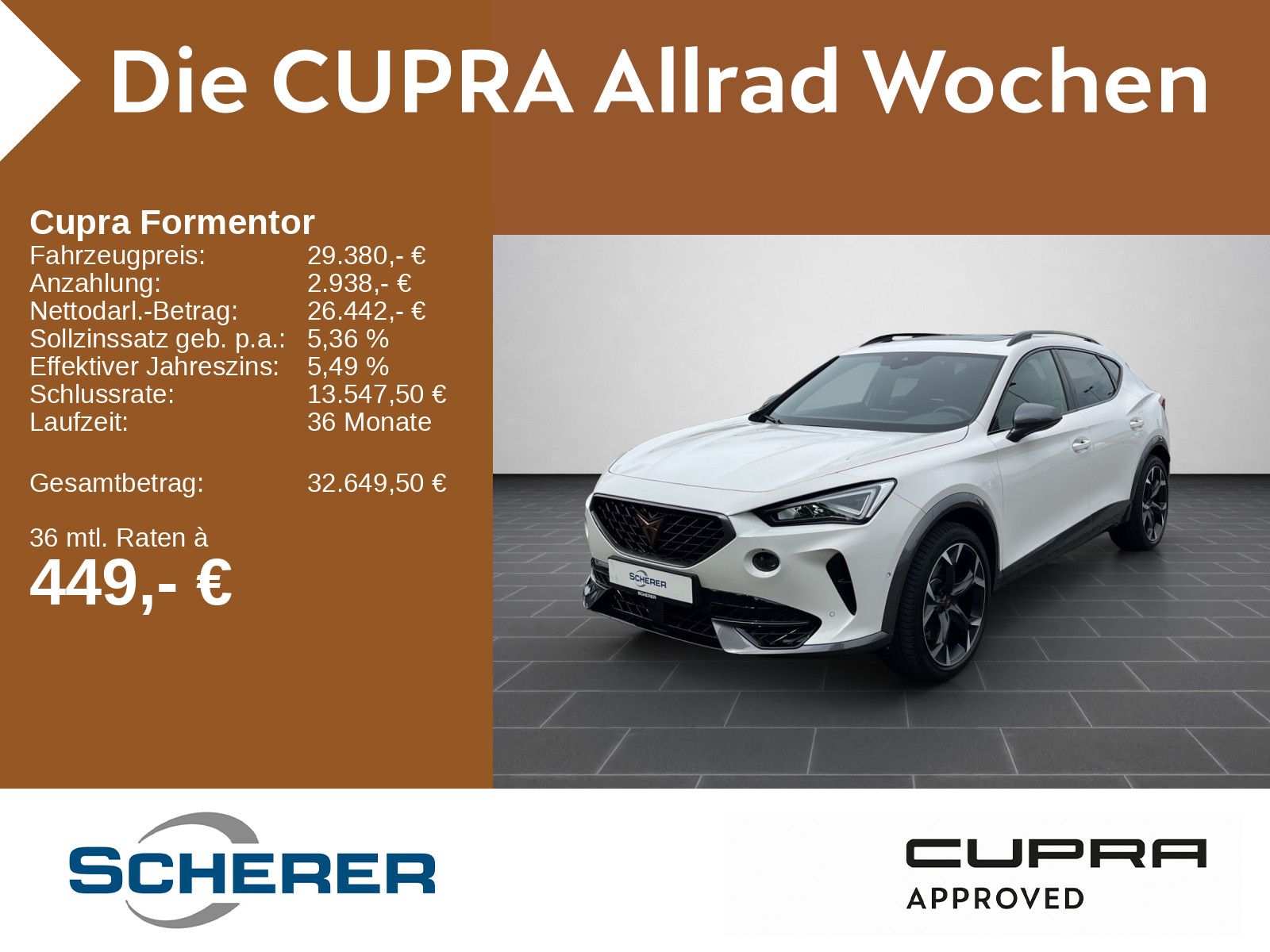 Cupra Formentor VZ 2.0 TSI 4Drive Navi, Pano, SHZ, RFK