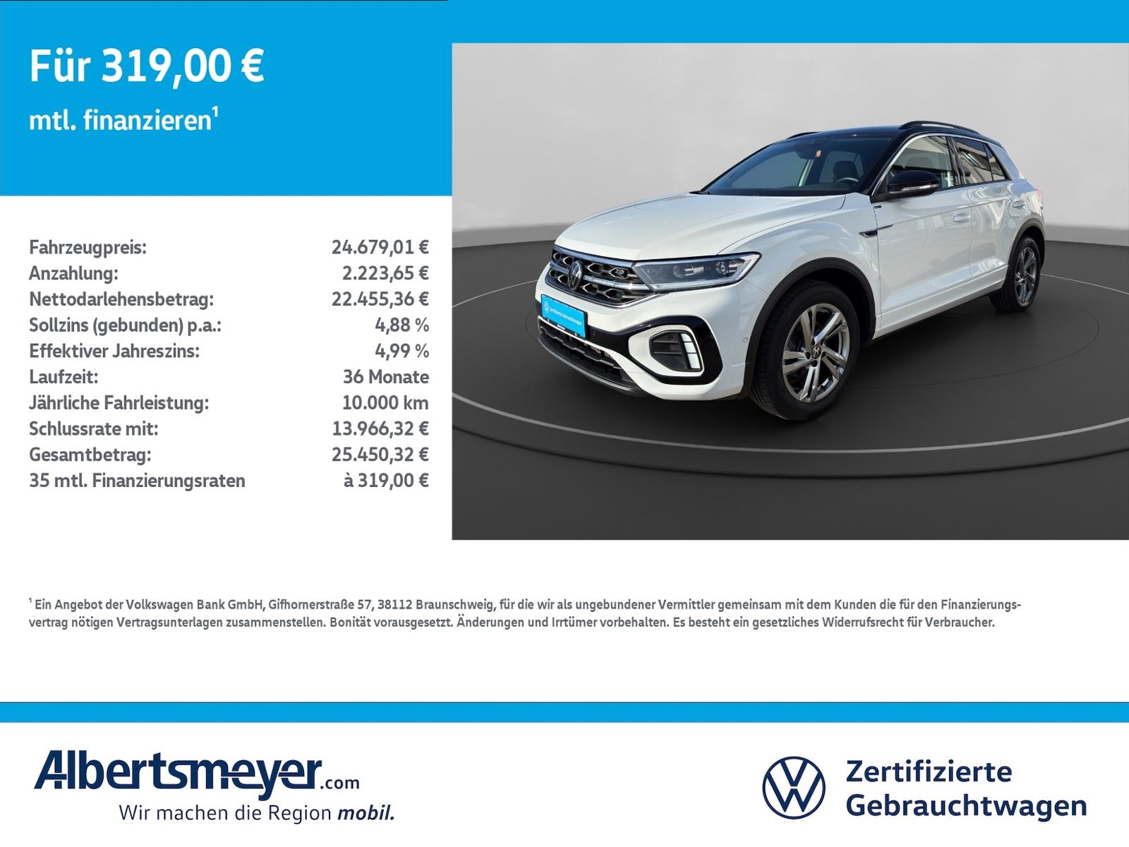 Volkswagen T-Roc 1.5 TSI R-Line +NAVI+LED+APP+ACC+
