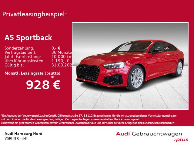 Audi A5 Sportback 45 TFSI quattro S line B&O HeadUp