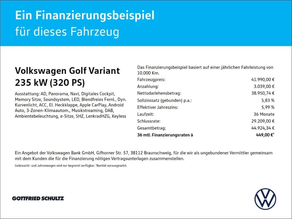 Volkswagen Golf Variant 2.0 TSI R 4Motion DSG Leder P, миниатюра 2