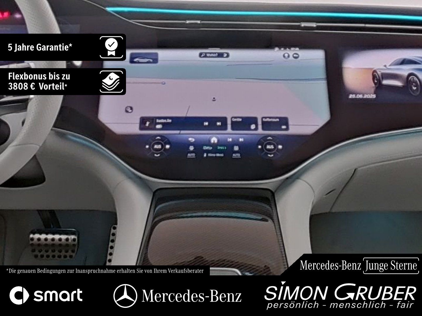 Fahrzeugabbildung Mercedes-Benz EQE 43 4M AMG Night Hyper Pano Carbon Nappa TV