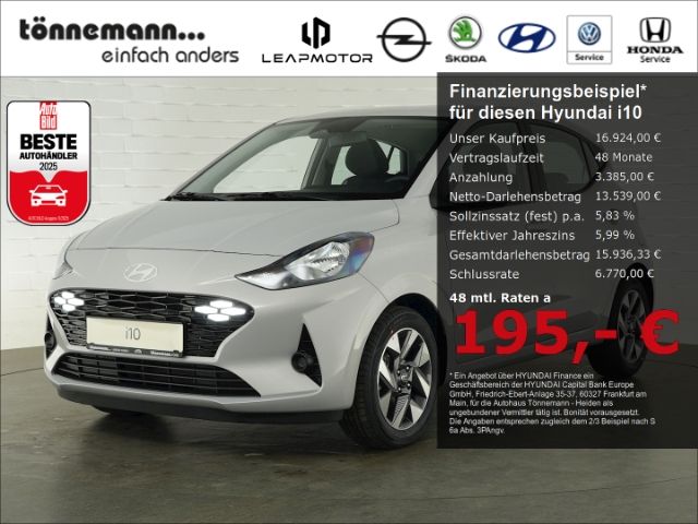 Hyundai i10 FACELIFT TREND+NAVI+RÜCKFAHRKAMERA+SITZ-/LEN