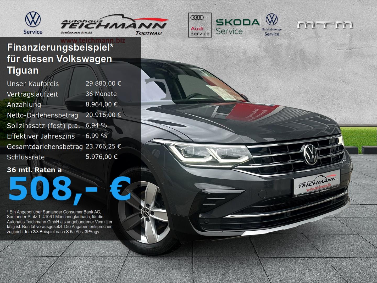Volkswagen Tiguan Elegance 4Motion 2.0 TDI DSG AHK BMT  EU6