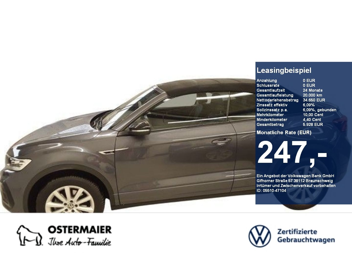 Volkswagen T-Roc Cabriolet R-LINE BLACK STYLE 1.5TSI 150PS