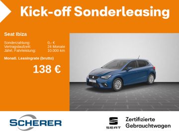 Seat Leasingangebot: Seat Ibiza Style 1.0 TSI NAVI RFK APP SHZ LED PDC GJR