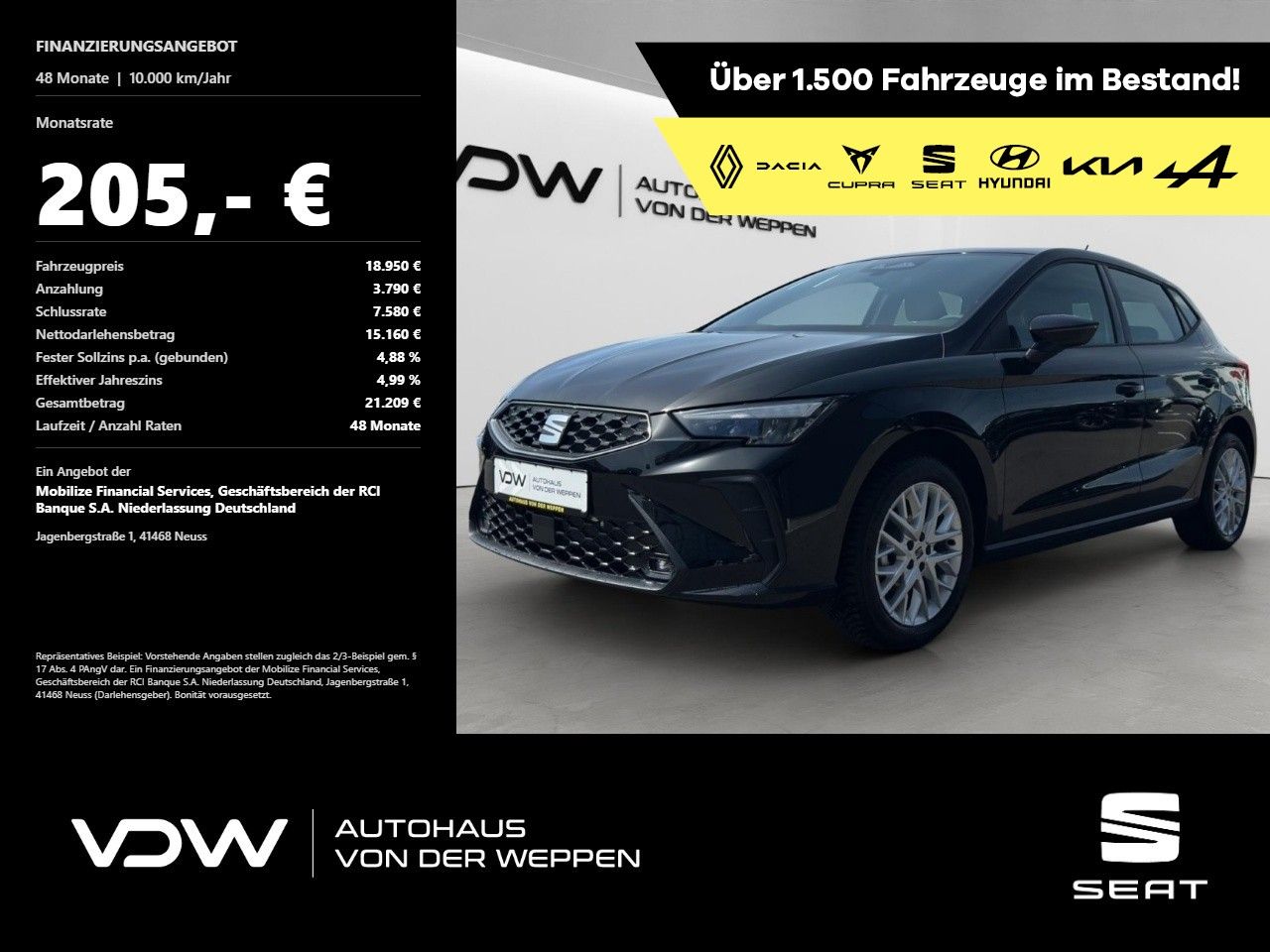Seat Ibiza Style TSI Navi Allwetter Sitzheizung