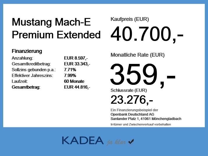 Ford Mustang Mach-E Premium Extended | 360°KAM | ACC