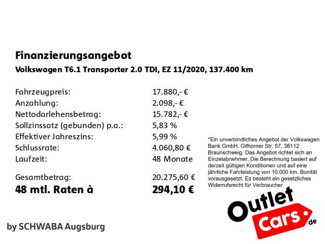 Volkswagen T6 Transporter T6.1 Kasten Transporter LR/Lang 2.0TDI *SORTIMO*, миниатюра 4