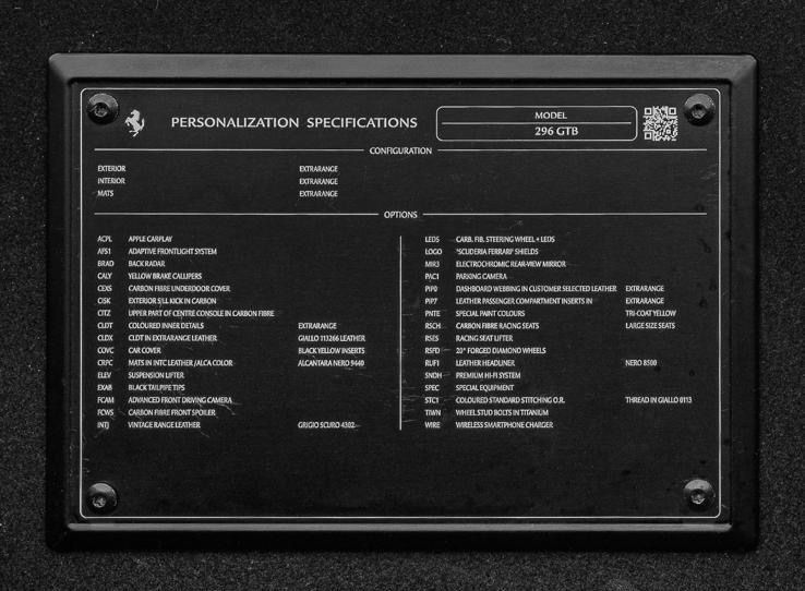 Ferrari 296 GTB/LIFT/Carbon/Racingseat/Deutsch/JBL/Cam foto 24