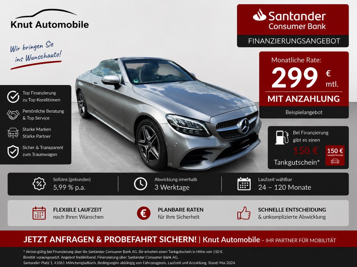 Mercedes-Benz C 180 Cabrio*AMG*8-Fach*MB-ScheckH*Digi-Tacho