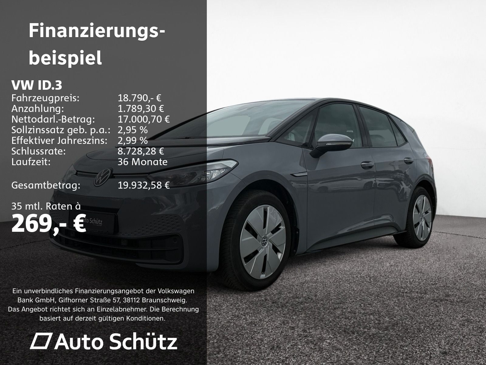 VW ID.3 Pure Performance 45 kWh 110kW+NAVI+PDC+LED