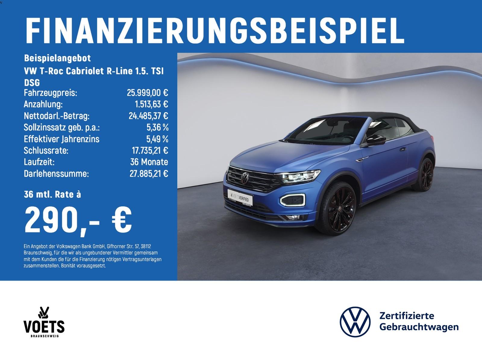 Volkswagen T-Roc Cabriolet R-Line 1.5. TSI DSG LED+RearView