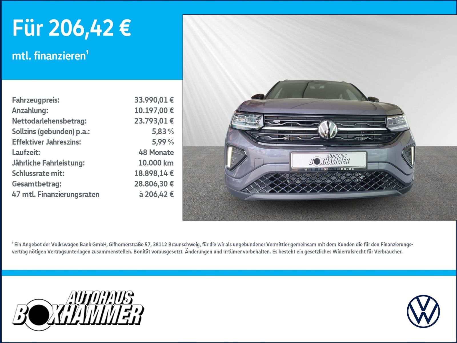 Volkswagen T-Cross 1.5 TSI DSG R-Line AHK RÜCK.KAM BLACK.S foto 3