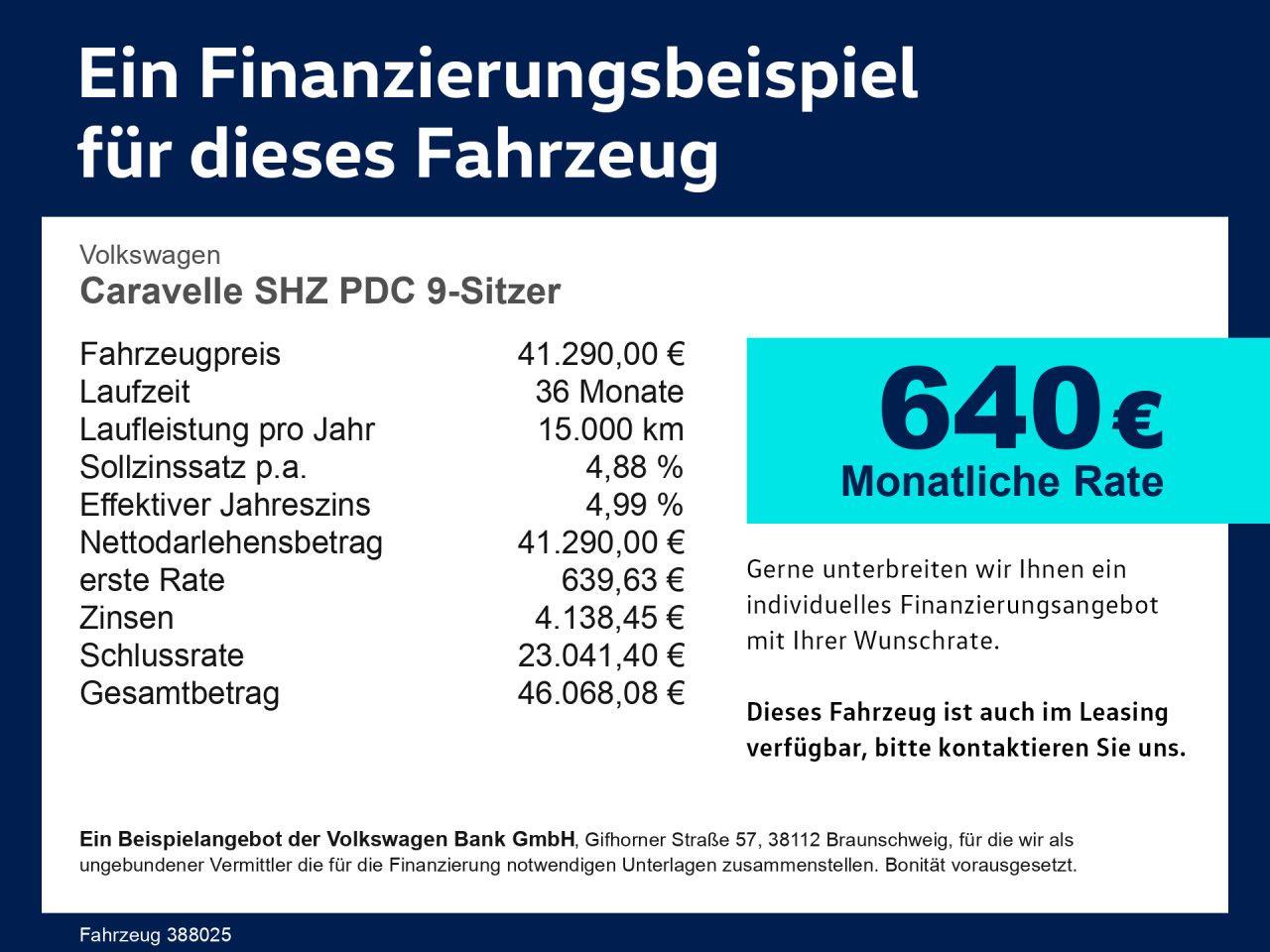 Volkswagen Caravelle SHZ PDC 9-Sitzer LED Klima el. Fenster