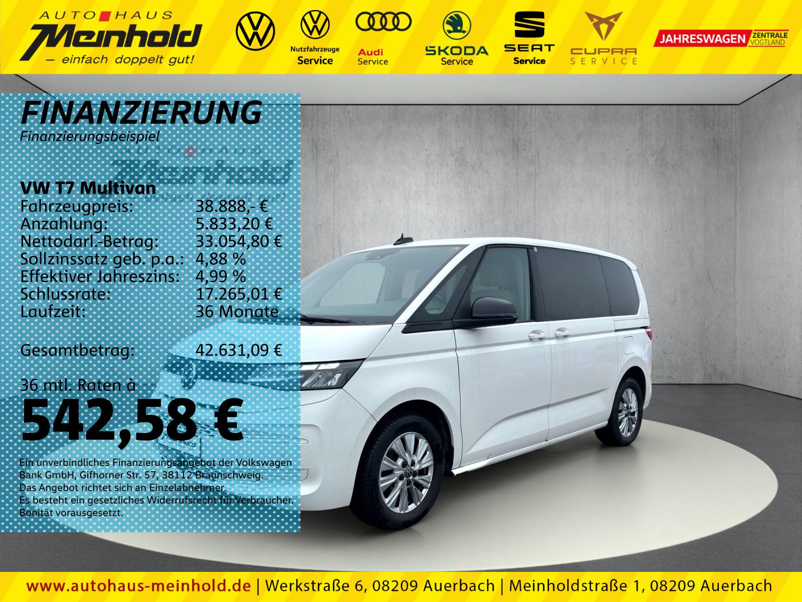 Volkswagen T7 Multivan 1.5 TSI DSG, Kamera, LED, App Connec