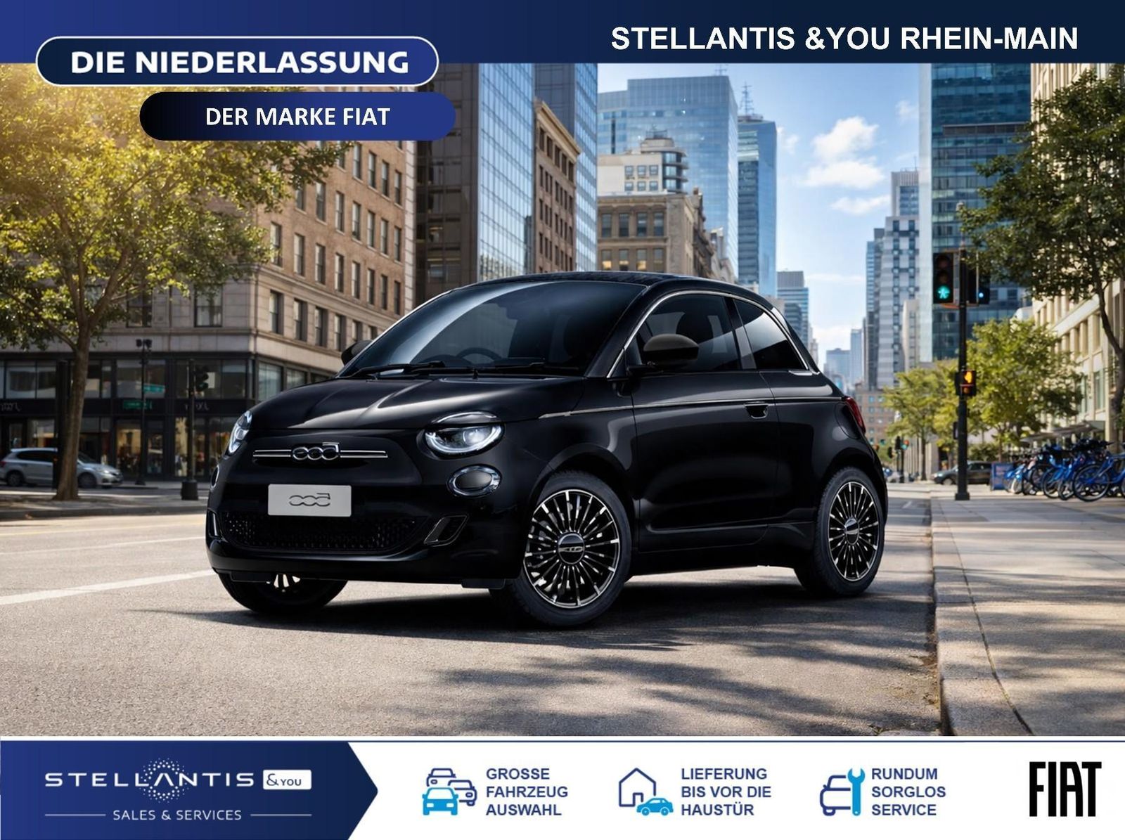 Fiat 500e Cabriolet La Prima Navi JBL ACC + TOP PLUS 