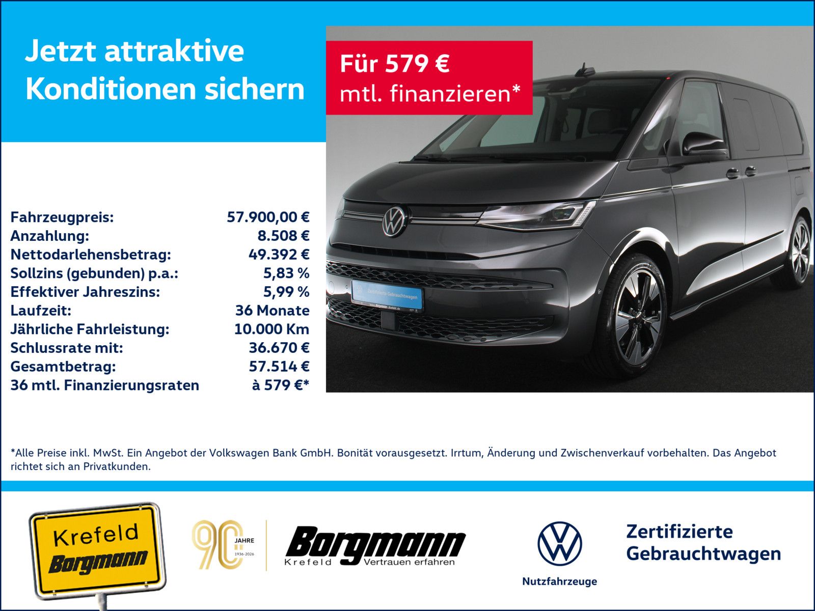 Volkswagen T7 Multivan 2.0 TDI Life AHK 360° MATRIX-LED ACC