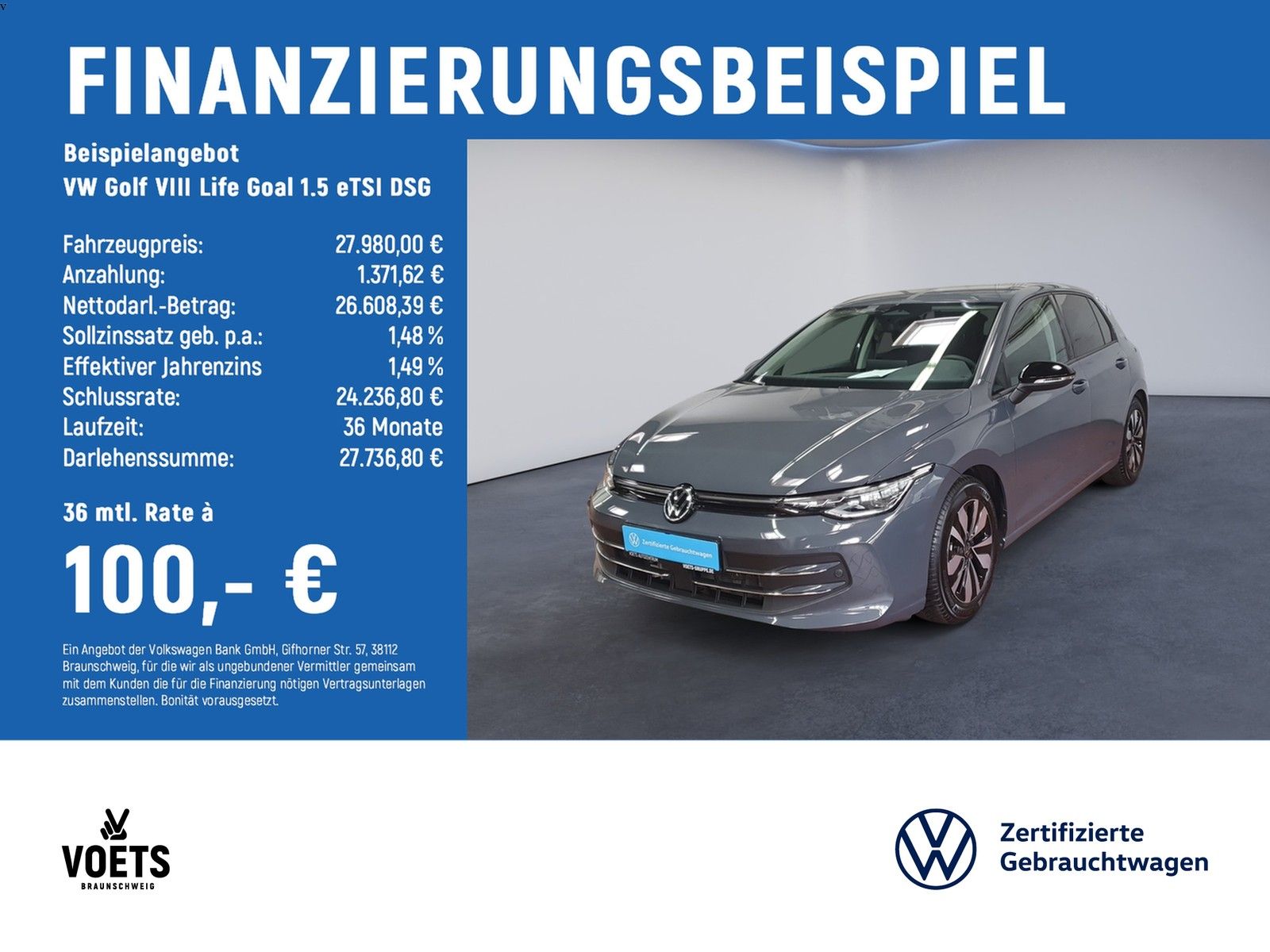 Volkswagen Golf VIII Life Goal 1.5 eTSI DSG MATRIX-LED+SHZ