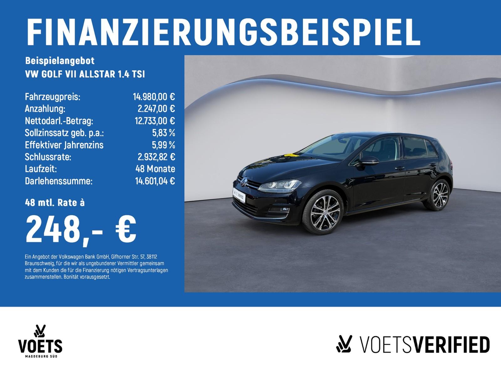 Volkswagen GOLF VII ALLSTAR 1.4 TSI BI-XENON+NAVI+CLIMA+LM+
