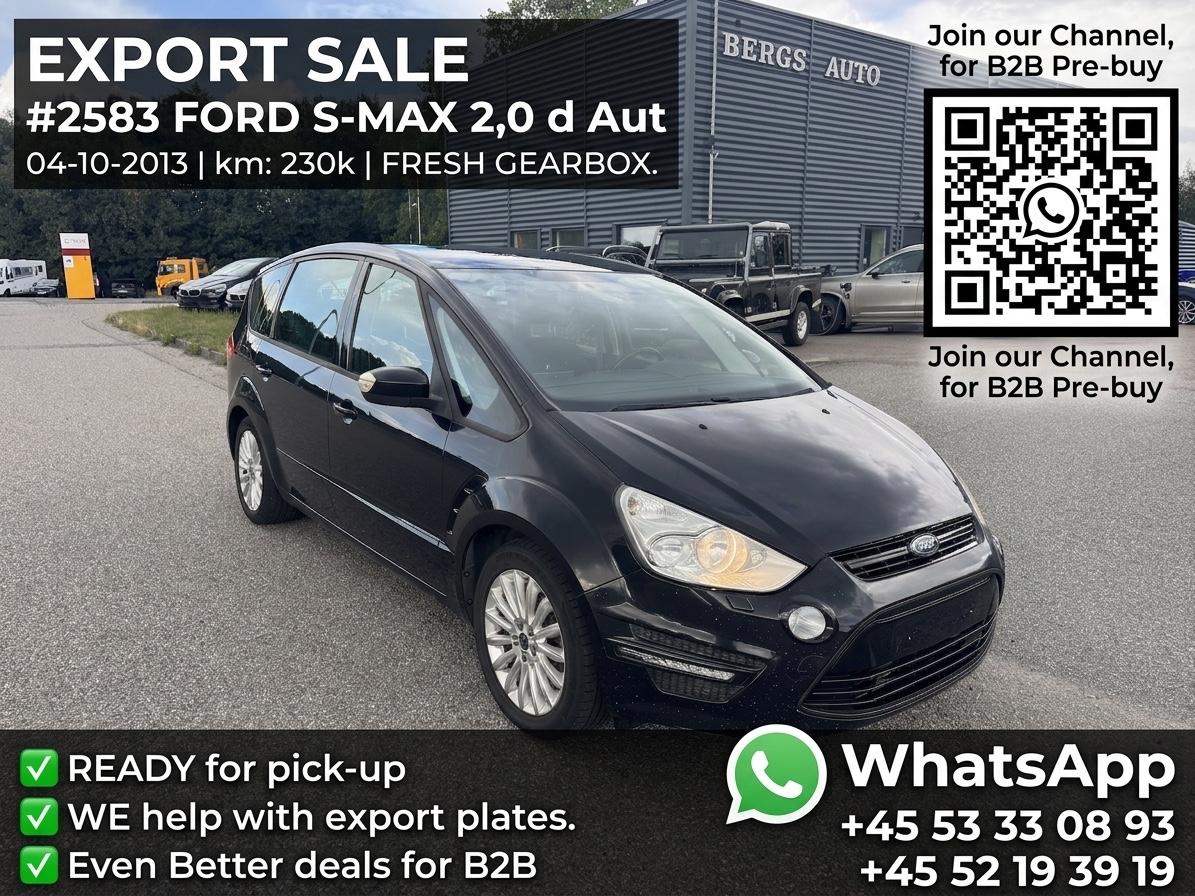 Ford S-Max 2,0 d.|AUT.|ALU.|PDC.|refurbGEARBOX.|#2583