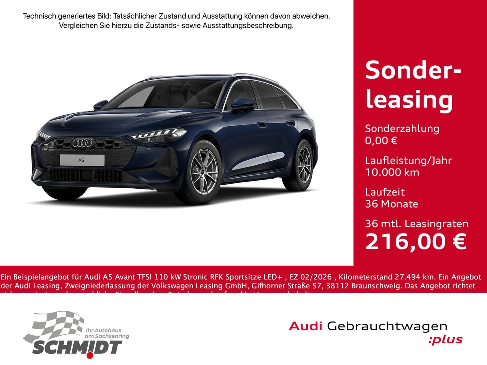 Audi A5 Avant TFSI 110 kW Stronic RFK Sportsitze LED+, миниатюра 2