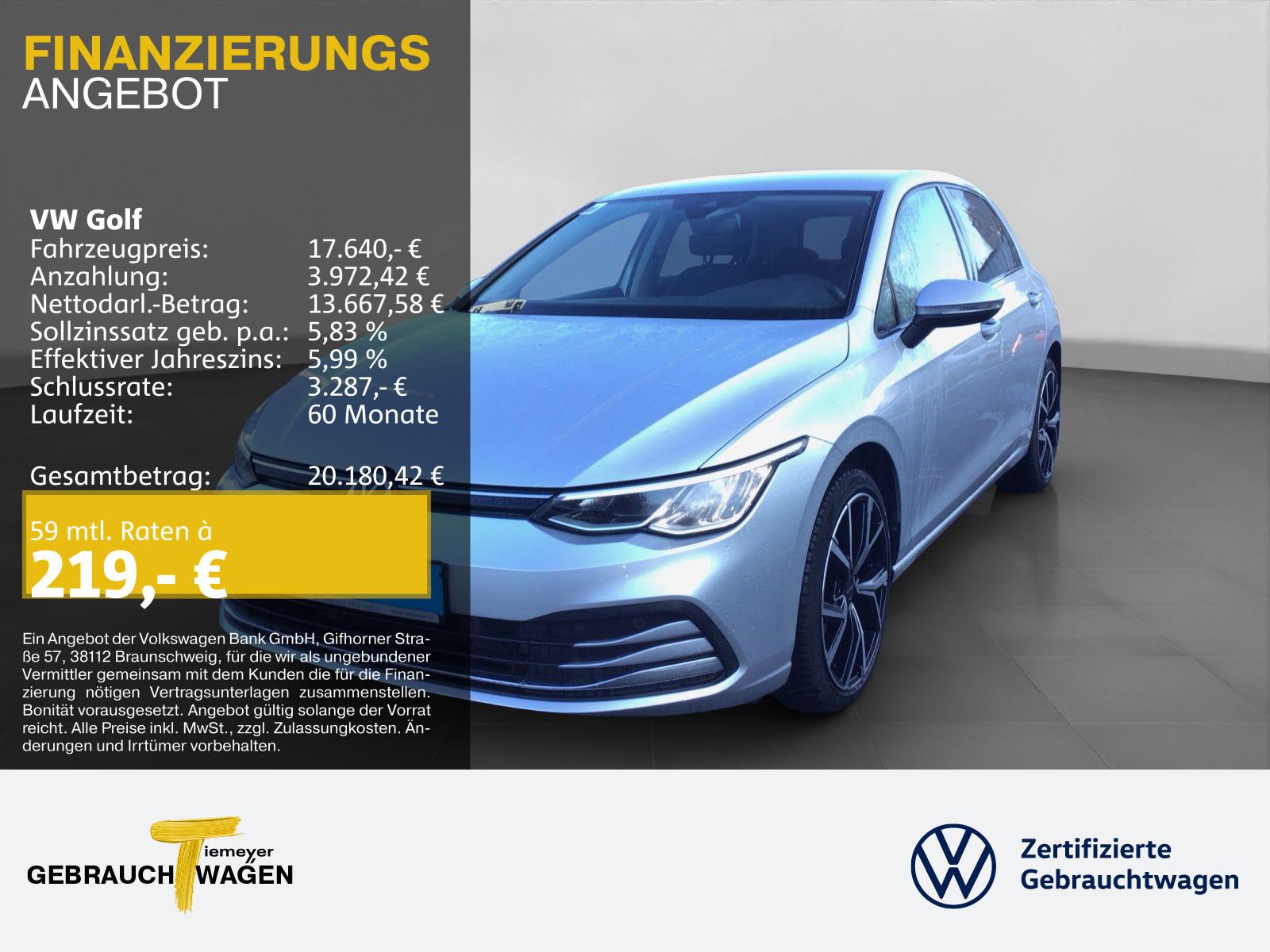 Volkswagen Golf VIII 1.5 TSI ACTIVE LM18 LED APPLE