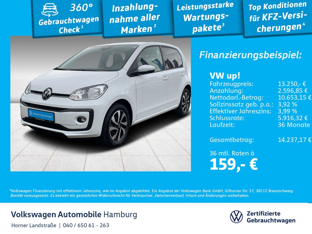 up! 1.0 Klima Sitzheizung Bluetooth Alufelgen
