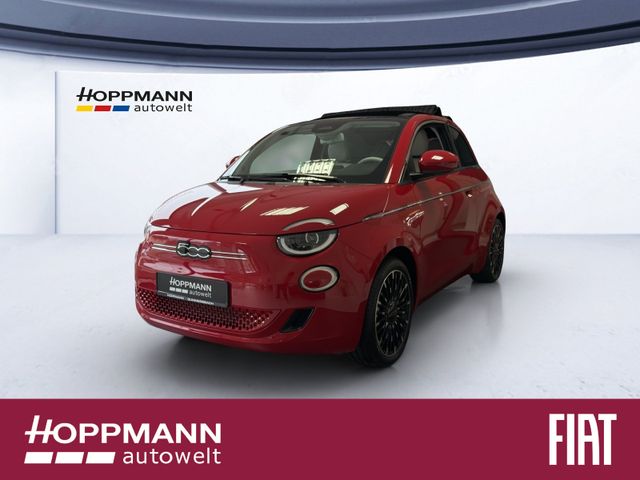 Fiat 500e Cabrio La Prima RED SHZ Totwinkel Leder PDC