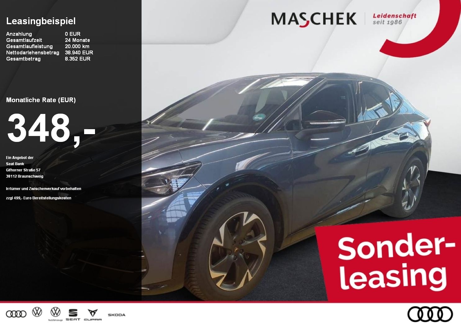 Cupra Tavascan Sonderleasing Wäremp. Navi RearView Sit