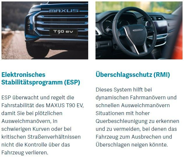 Fahrzeugabbildung Maxus Maxus T90 EV PickUp Vollelektrisch