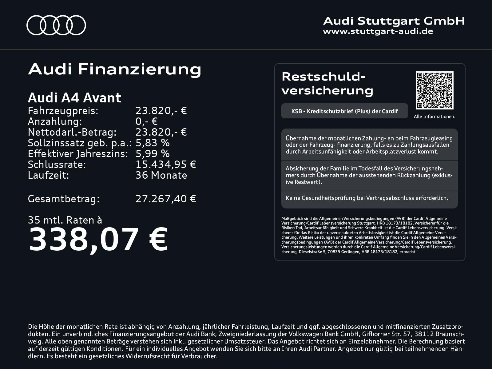 Audi A4 Avant advanced 35 TDI S tronic AHK Navi+
