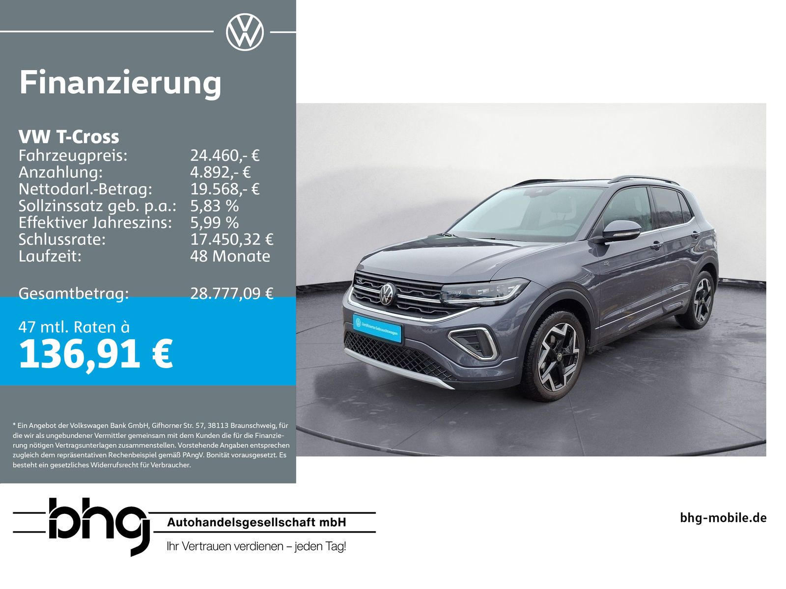 Volkswagen T-Cross 1.0 TSI OPF R-Line Klima Navi