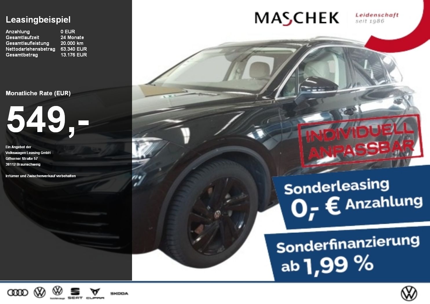 Volkswagen Touareg Elegance 3.0 TDI Pano Standh. Luftfwk An