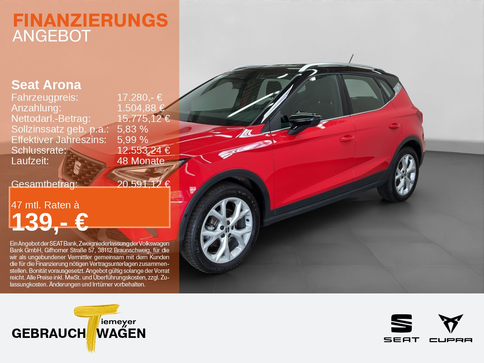 SEAT Arona 1.0 TSI FR NAVI PARKLENK KAMERA