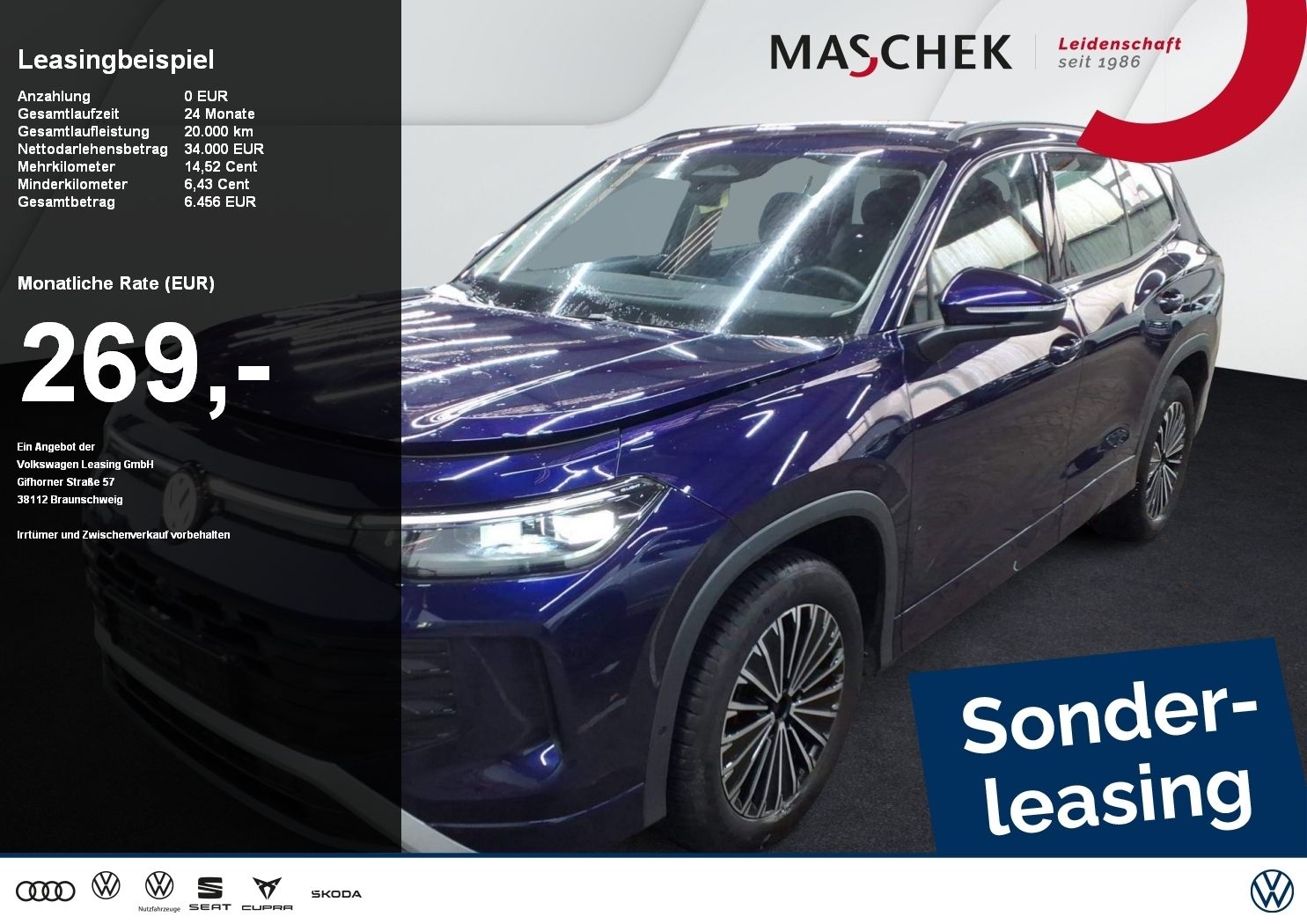 Volkswagen Tayron Life 1.5 eTSI AHK HD-Matrix 7-Sitze Area