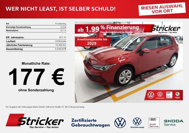 Volkswagen Golf Life 2.0TDI 177,-ohne Anzahlung Navi Kamera