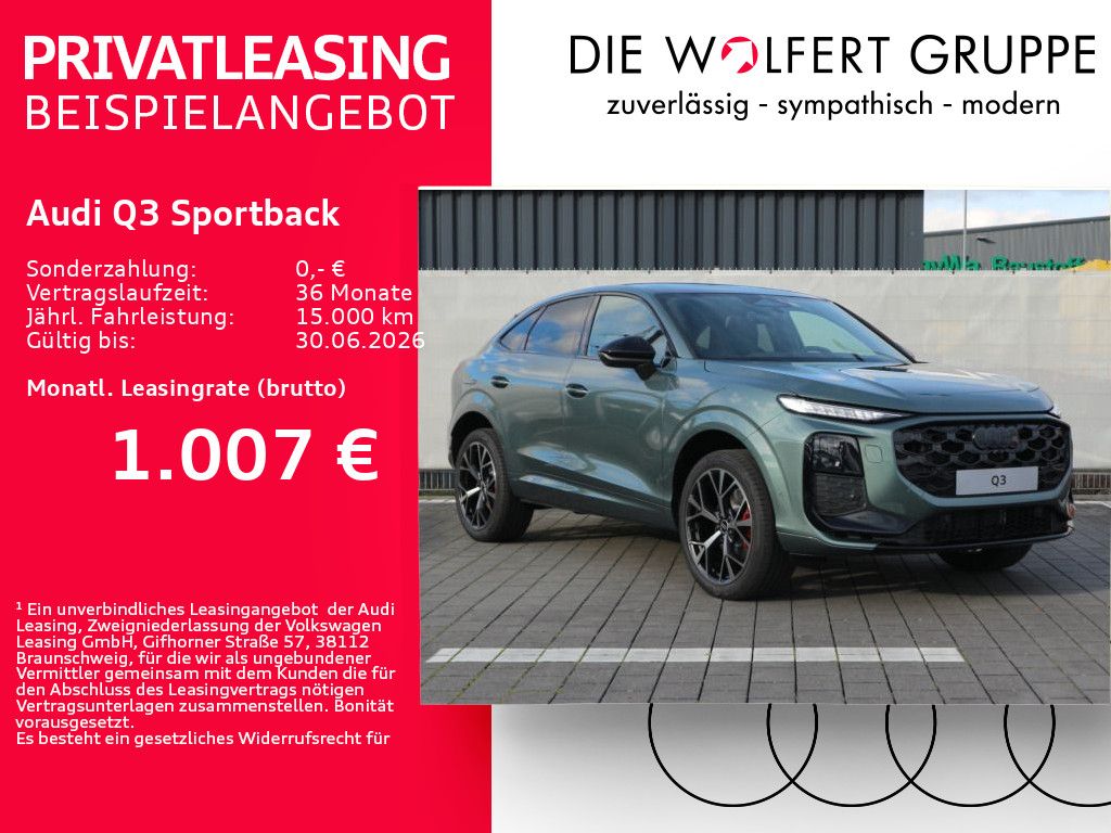 Audi Q3 Sportback e-hybrid S line*0,5%*PANO*MATRIX*