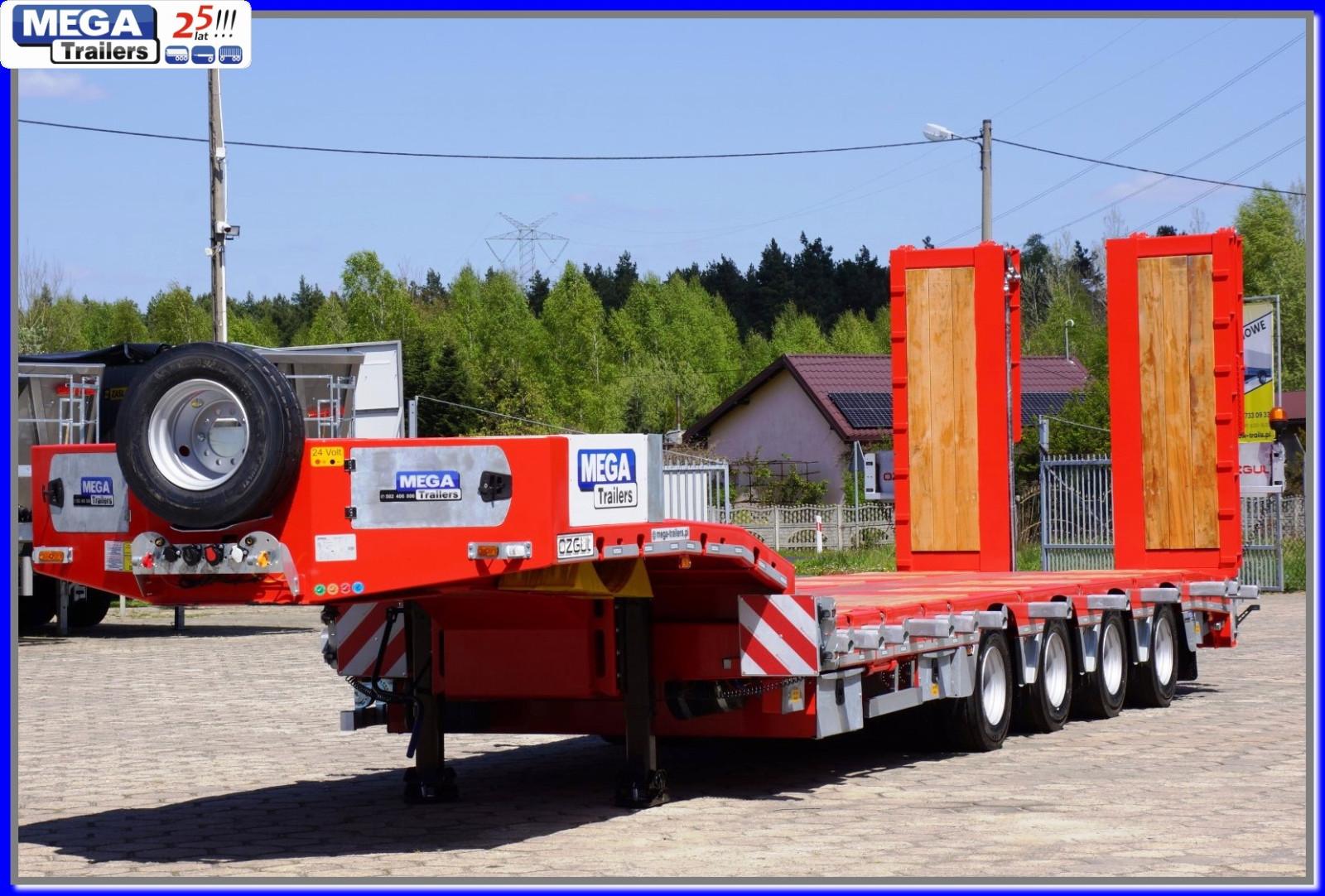 MEGA 66,0 T DMC 4 axle Low loader, hydro ramps,  PTO!