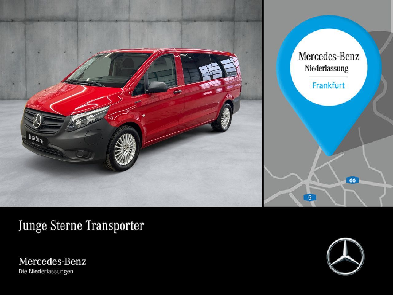 MERCEDES-BENZ eVito 129 L3, 5-Sitzer, 2 x Klima, Parktronic