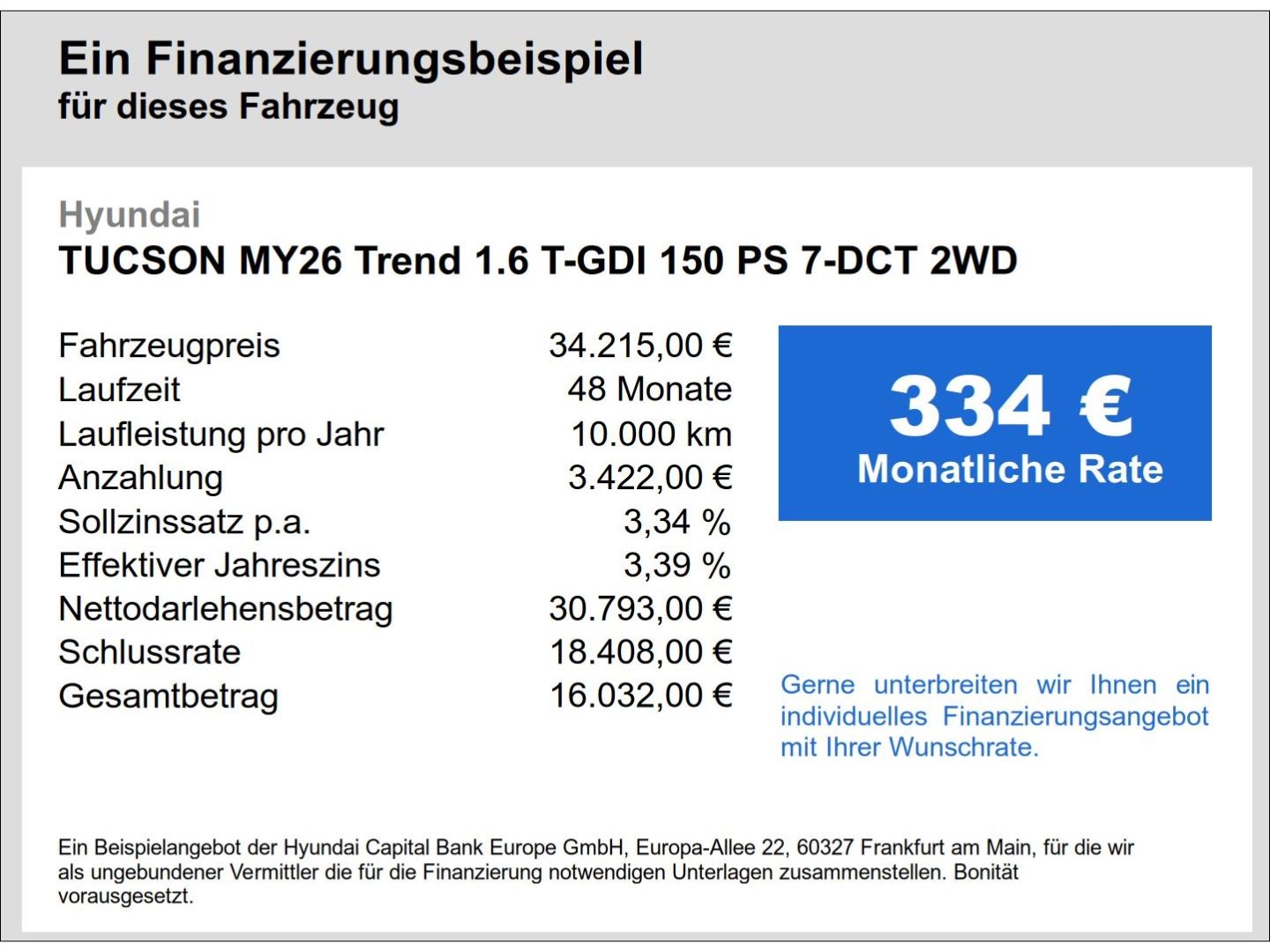 Fahrzeugabbildung Hyundai Tucson Trend 1.6 T-GDI 150 PS 7-DCT 2WD Navi Dig