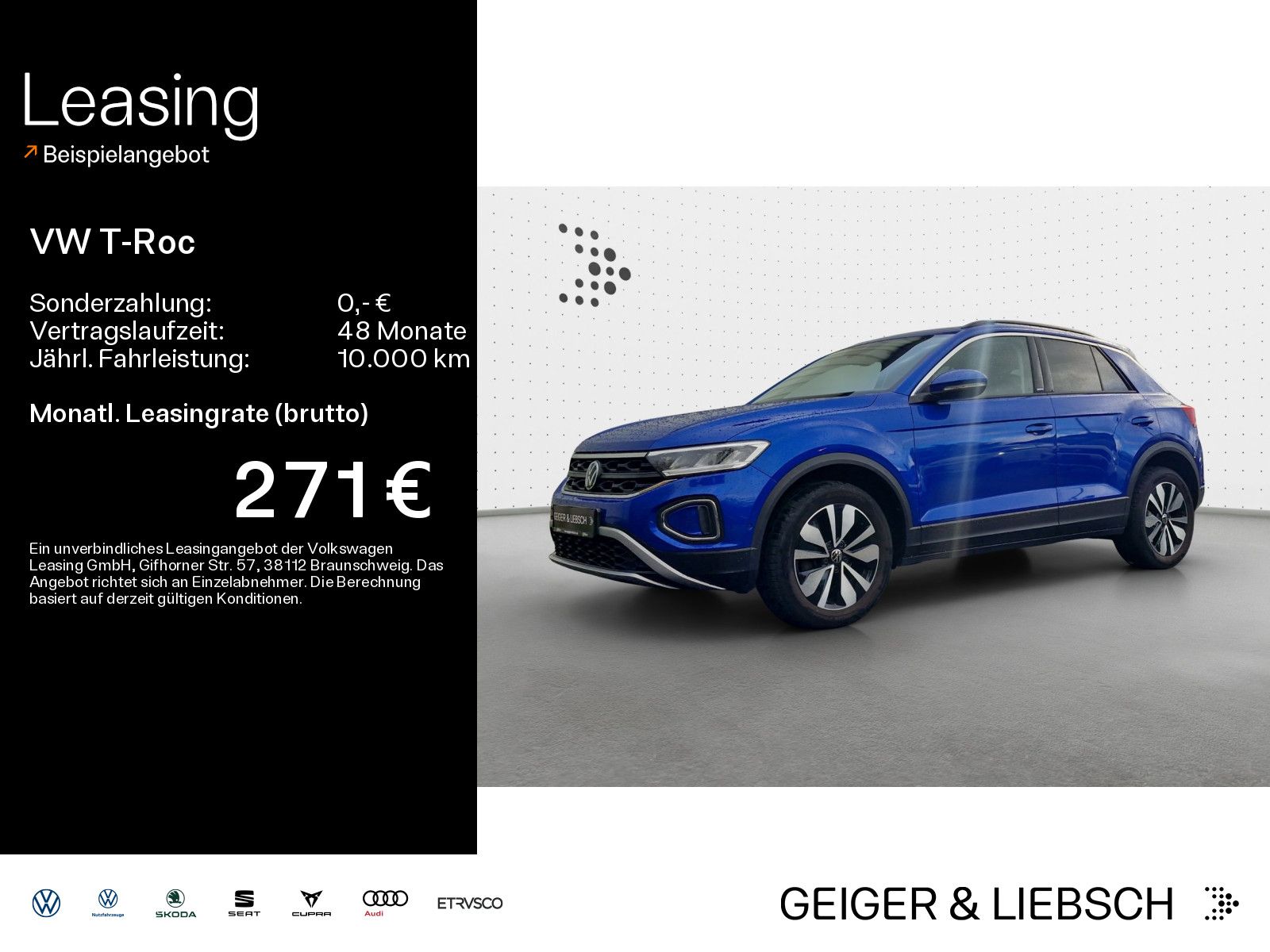 Volkswagen T-Roc Life 1.5 l TSI OPF 110 kW (150 PS) 6-Gang