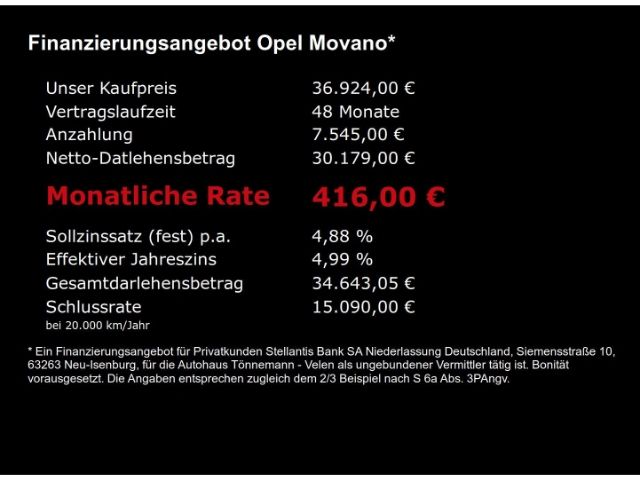 Movano C CARGO FACELIFT L2H2 3,5T+NAVI+RÜCKFAHRK