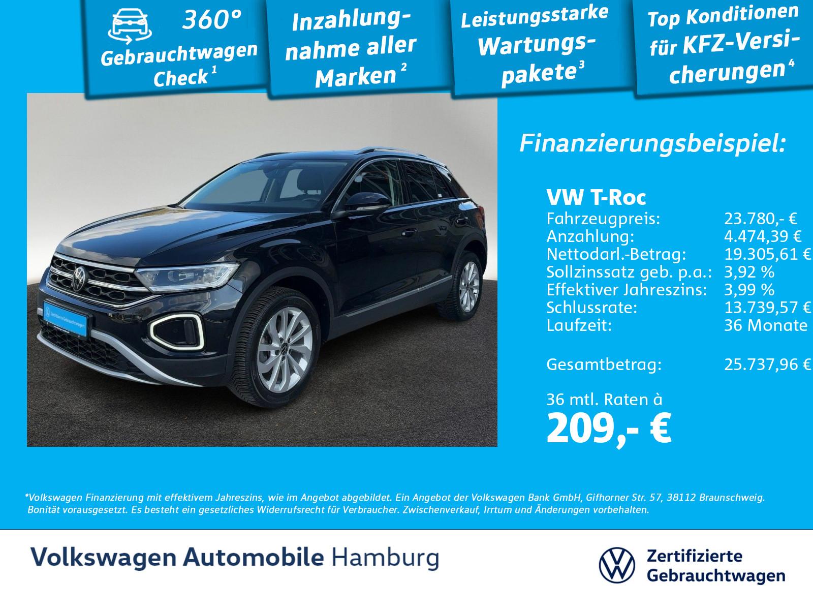 Volkswagen T-Roc 1.5 TSI Style DSG AHK Navi ACC CarPlay