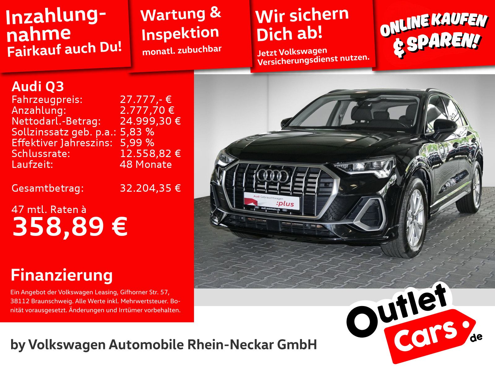 Audi Q3 45 TFSIe S-tronic S-Line AHK LED Virtual Navi