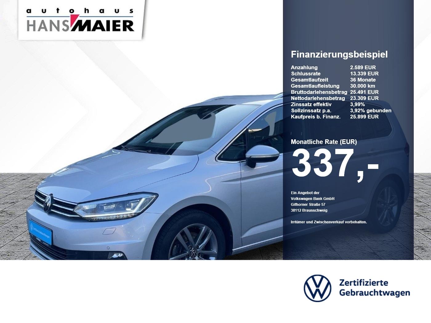Volkswagen Touran Highline DSG AHK Navi LED ACC 8fach Kam